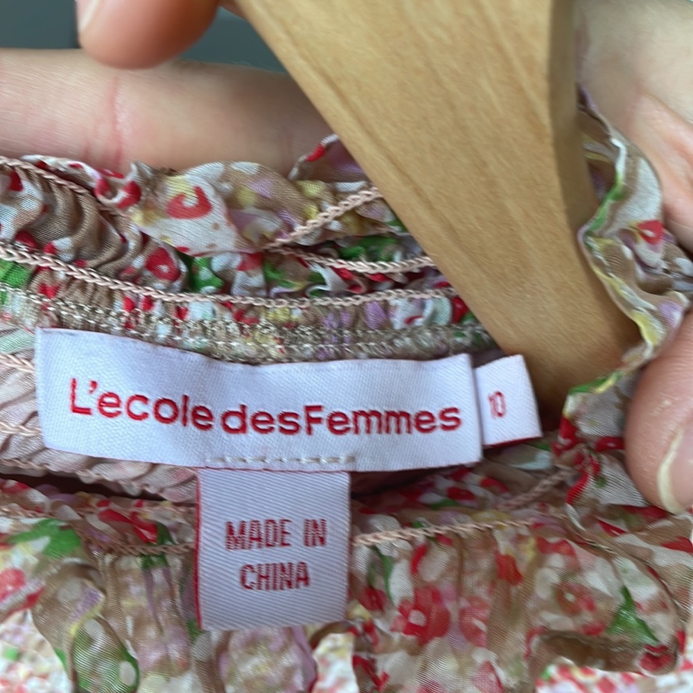 L’ECOLE DES FEMME Lolita Smock Dress size 10 - Picture 4 of 5